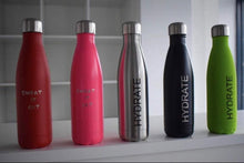 Load image into Gallery viewer, JTL Fitness Stainless Steel Water Bottle 500ml Vacuum Insulated Flask for Hot or Cold Metal Watertight Seal Red