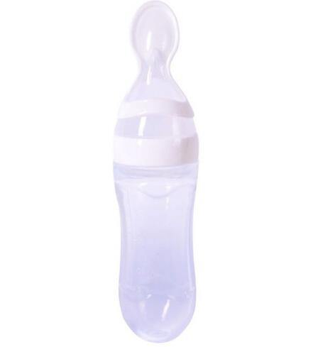 Newborn Baby Silicone Squeezing Feeding Bottle - smilybee