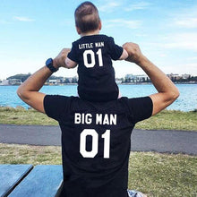 Load image into Gallery viewer, Family Look matching outfits father and son big litter man Dad baby summer fathers day clothing T-shirt for daddy and me clothes - smilybee
