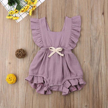 Load image into Gallery viewer, Baby Girls Ruffle Sleeveless Romper  Jumpsuit Outfits
