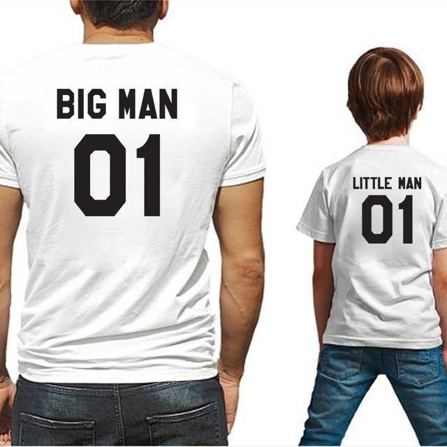 Family Look matching outfits father and son big litter man Dad baby summer fathers day clothing T-shirt for daddy and me clothes - smilybee