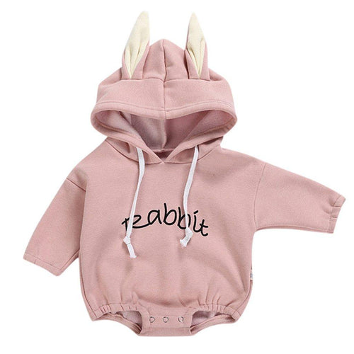 Baby Toddler Girl Rabbit Letter Pullover Bodysuit - smilybee