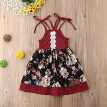 Load image into Gallery viewer, Toddler Baby Girls Sleeveless Dress Party Princess Floral Sundress Outfit
