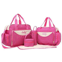 Load image into Gallery viewer, 5 Pcs/set Multifunction High Quality Baby Diaper Bag Set - smilybee
