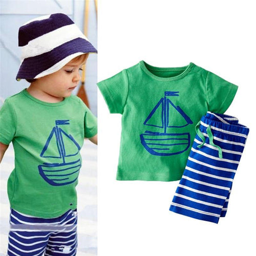 2 pcs Baby Boy Clothing Set Summer Clothes - smilybee