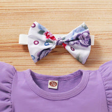 Load image into Gallery viewer, 3PCS Baby Girl Romper, Shorts &amp; Headband - smilybee
