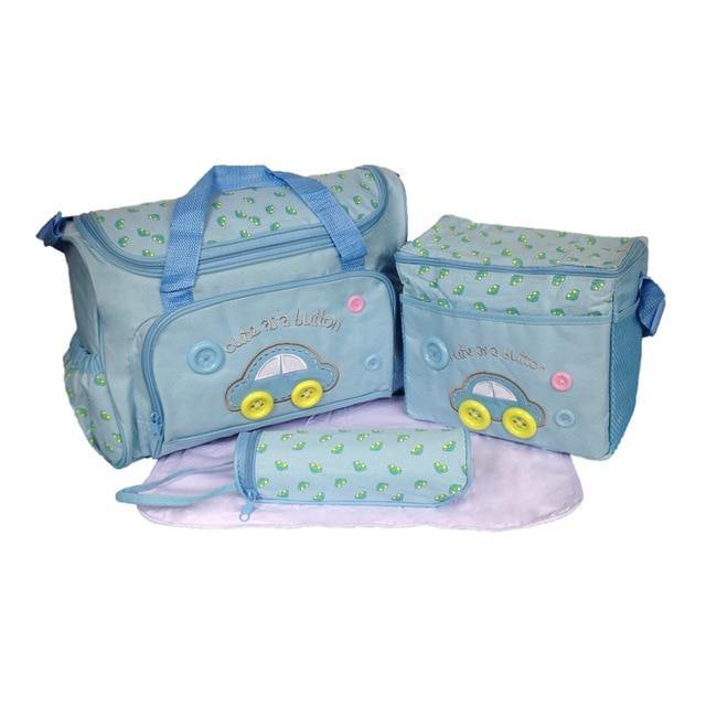 4 Pieces/Set Large Capacity Fashion Baby Diaper Bag Set - smilybee