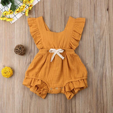 Load image into Gallery viewer, Baby Girls Ruffle Sleeveless Romper  Jumpsuit Outfits
