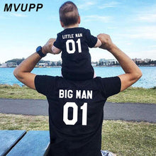 Load image into Gallery viewer, Family Look matching outfits father and son big litter man Dad baby summer fathers day clothing T-shirt for daddy and me clothes - smilybee
