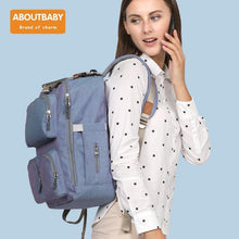 Load image into Gallery viewer, Large Capacity Waterproof Baby Diaper Travel Backpack - smilybee
