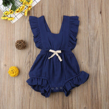 Load image into Gallery viewer, Baby Girls Ruffle Sleeveless Romper  Jumpsuit Outfits
