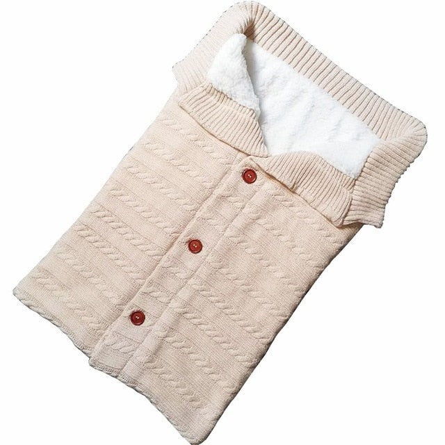 Baby Swaddle Knit Wool Sleeping Bag