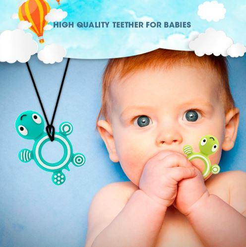 Turtle Silicone Baby Teether BPA Free Nursing Toy Pacifier - smilybee