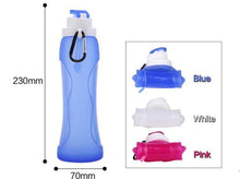 Load image into Gallery viewer, 500ML Foldable Silicone Water Bottles BPA Free - smilybee
