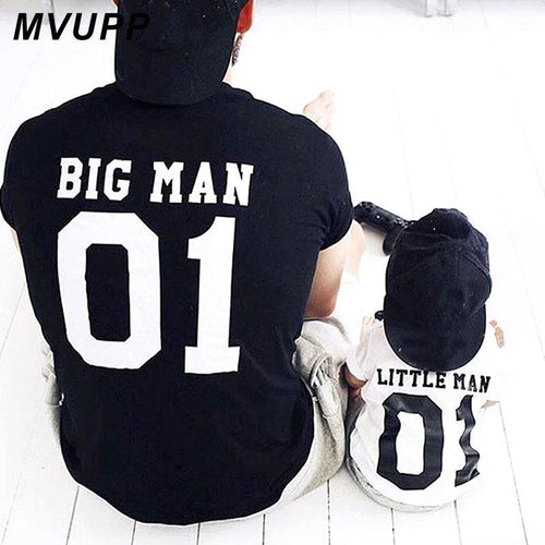Family Look matching outfits father and son big litter man Dad baby summer fathers day clothing T-shirt for daddy and me clothes - smilybee