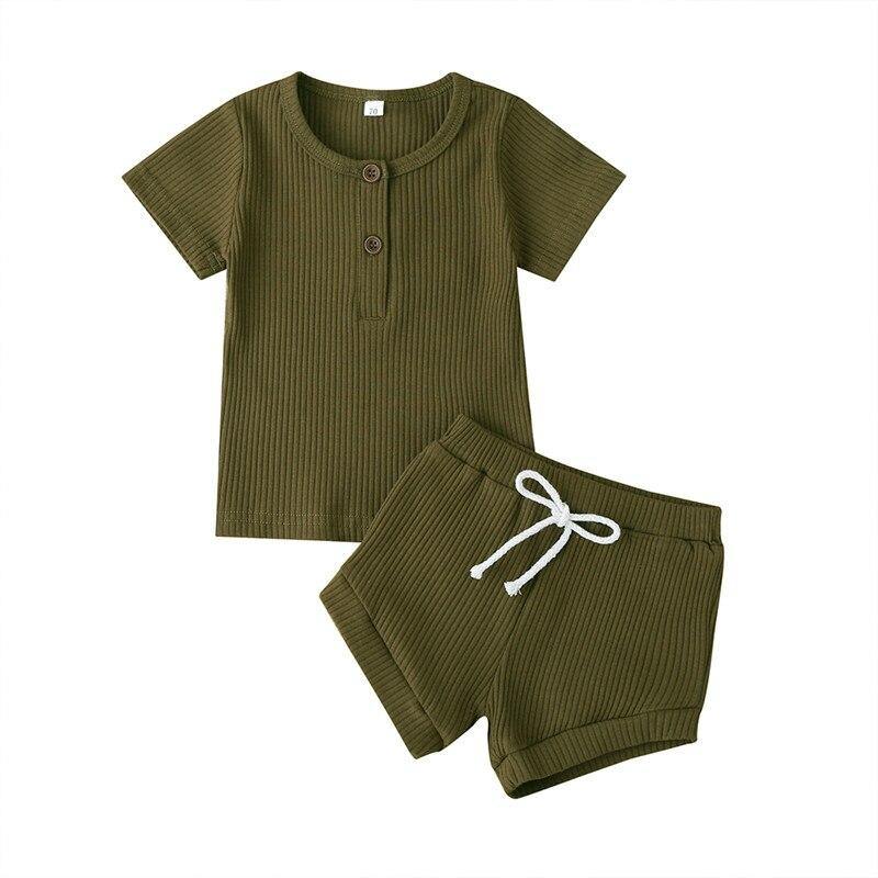 Toddler Summer T-shirts Tops+Shorts Infant Clothing Outfits Sets - smilybee