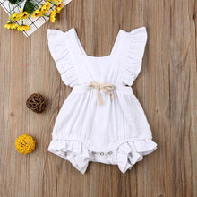 Load image into Gallery viewer, Baby Girls Ruffle Sleeveless Romper  Jumpsuit Outfits
