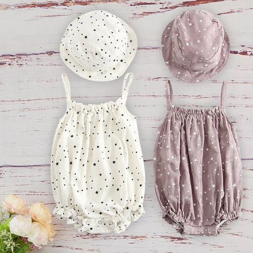 Baby Girls Summer Outfit With Matched Cap - smilybee