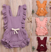 Load image into Gallery viewer, Baby Girls Ruffle Sleeveless Romper  Jumpsuit Outfits
