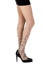 Load image into Gallery viewer, Zohara "Queen Of Hearts" Powder Print Tights
