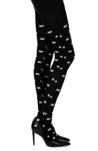 Load image into Gallery viewer, Zohara "Super Hero" Black Print Tights
