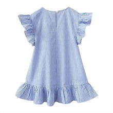 Load image into Gallery viewer, Baby Girls Tassel Flying Sleeve Dresses Stripe Cotton
