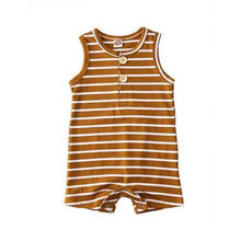 Load image into Gallery viewer, Newborn Baby Boy Girl Summer Romper 2020 Infant Baby Boy Girl Striped Clothes Sleeveless Jumpsuit Summer Home Outfit 0-24M - smilybee
