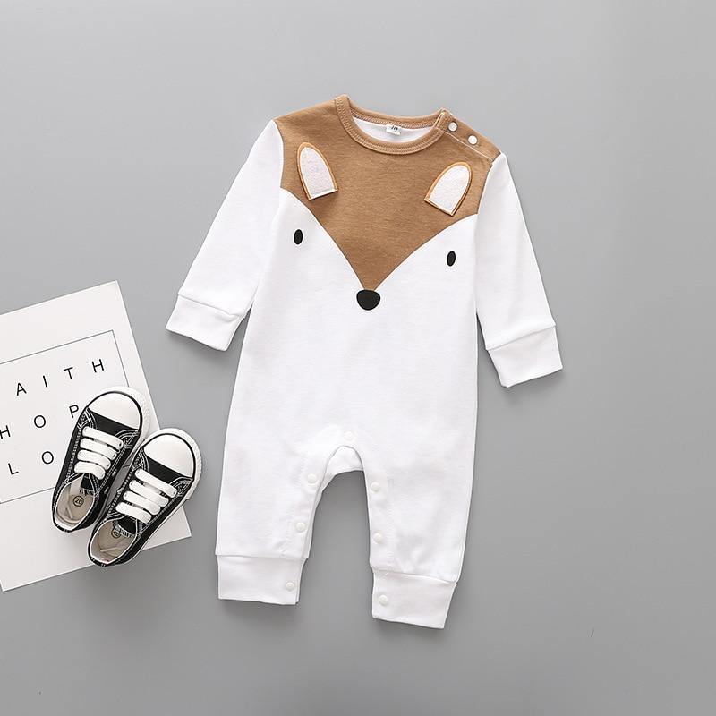 Cute Animals Baby Romper Long sleeve Cotton - smilybee