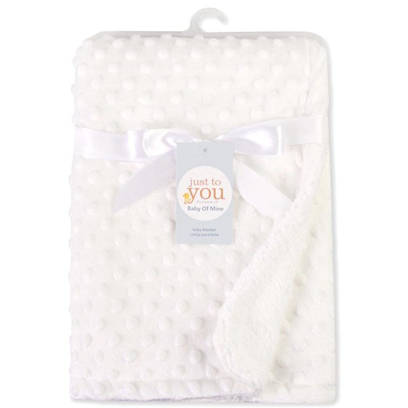 Baby Blanket & Swaddling Newborn Thermal Soft Fleece Blanket Solid Bedding Set Cotton Quilt - smilybee