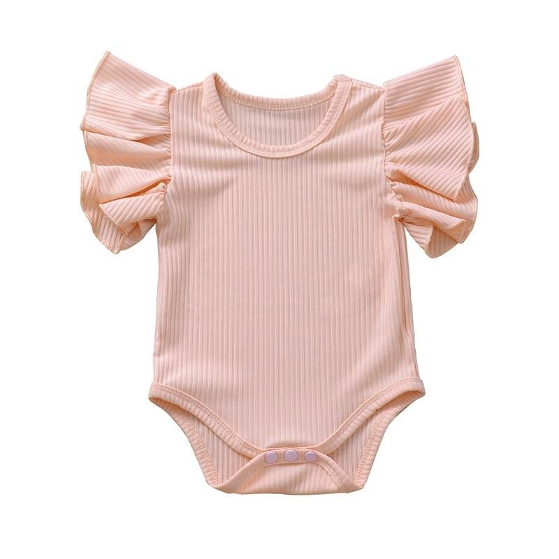 Newborn Baby Girl Cotton Short Sleeve Bodysuit - smilybee