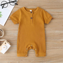 Load image into Gallery viewer, Baby Summer Short Sleeve Jumpsuit Cotton Set 0-18M - smilybee
