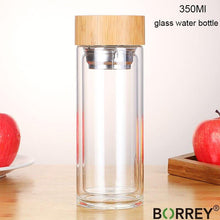 Load image into Gallery viewer, 450Ml Anti-scald Double Wall Glass Water Bottle - smilybee
