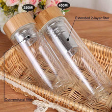 Load image into Gallery viewer, 450Ml Anti-scald Double Wall Glass Water Bottle - smilybee
