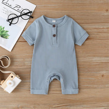 Load image into Gallery viewer, Baby Summer Short Sleeve Jumpsuit Cotton Set 0-18M - smilybee
