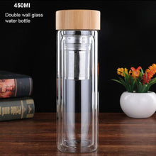 Load image into Gallery viewer, 450Ml Anti-scald Double Wall Glass Water Bottle - smilybee
