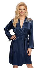 Load image into Gallery viewer, Irall Elodie Dressing Gown Navy
