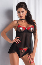 Load image into Gallery viewer, Irall Erotic Letizia Babydoll Black/Red
