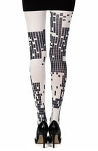 Load image into Gallery viewer, Zohara "Game Boy" Cream Print Tights
