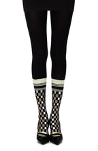 Load image into Gallery viewer, Zohara "Happy Socks" Black Print Tights
