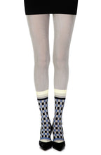 Load image into Gallery viewer, Zohara "Happy Socks" Grey/Multi Print Tights
