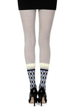 Load image into Gallery viewer, Zohara "Happy Socks" Grey/Multi Print Tights
