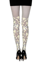 Load image into Gallery viewer, Zohara "Confetti" Grey Print Tights
