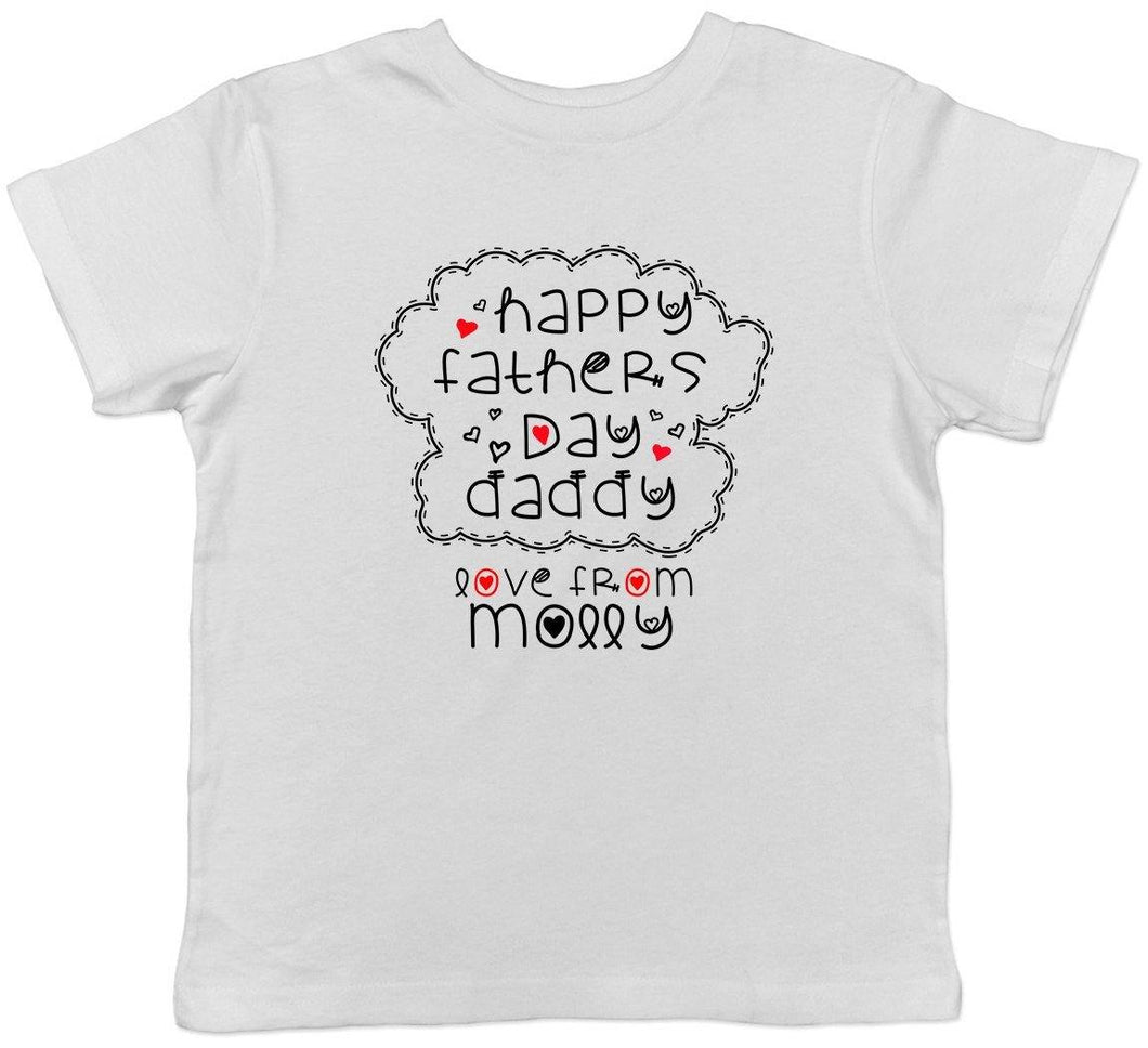 Personalised Happy Father's Day Kids T-Shirt - smilybee