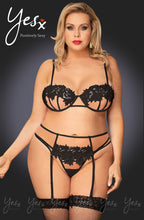 Load image into Gallery viewer, YesX YX953Q 3pc Black Bra Set
