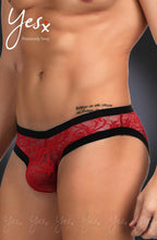 Load image into Gallery viewer, YesX YX974 Men&#39;s Brief Red/Black
