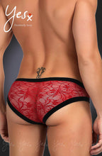 Load image into Gallery viewer, YesX YX974 Men&#39;s Brief Red/Black
