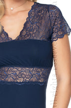 Load image into Gallery viewer, Irall Cameron Nightdress Navy Blue 2XL-5XL
