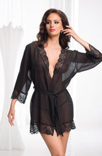 Load image into Gallery viewer, Irall Erotic Cassidy Dressing Gown Black
