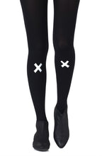 Load image into Gallery viewer, Zohara "Kiss And Tell" Light Grey Print Tights
