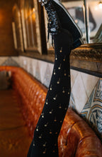 Load image into Gallery viewer, Zohara "Palm Beach" Black Tights
